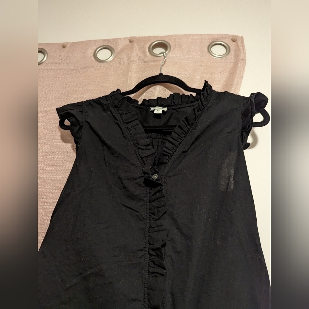 J. Crew black button downโ top size XS